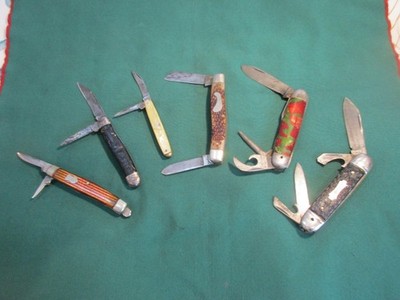 CANDY STRIPE GLITTER CHALLENGE UTICA FRONTIER HAMMER IDEAL POCKET KNIVES PARTS