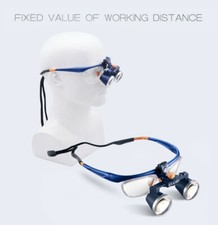 KWS 2.5X-420MM Dental Surgery Medical Frame Binocular Loupes ENT FD-503G-1 Blue
