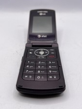 Vtg LG Model CU515 Black AT T Wireless Flip Cell Phone Untested GC Plum Color