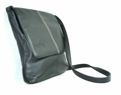 CHARTER CLUB BLACK GENUINE LEATHER SHOULDER