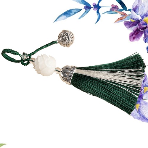 Chinese Style Long Tassel Pendant Phone Hanging Chain Lanyard Bodhi Beads - 第 9/11 張圖片