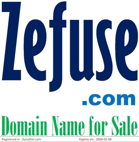 Website Domain Name for Sale- Zefuse.com -6Letters-Premium Brand Logo-No Reserve