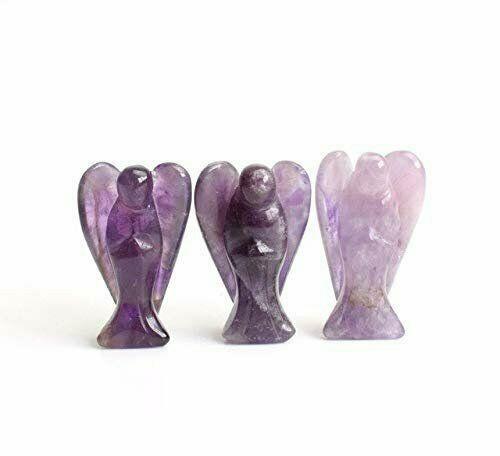 Estatuilla de cristal de amatista ángel guardián recuerdo bienestar regalos piedras curativas - Imagen 6 de 6