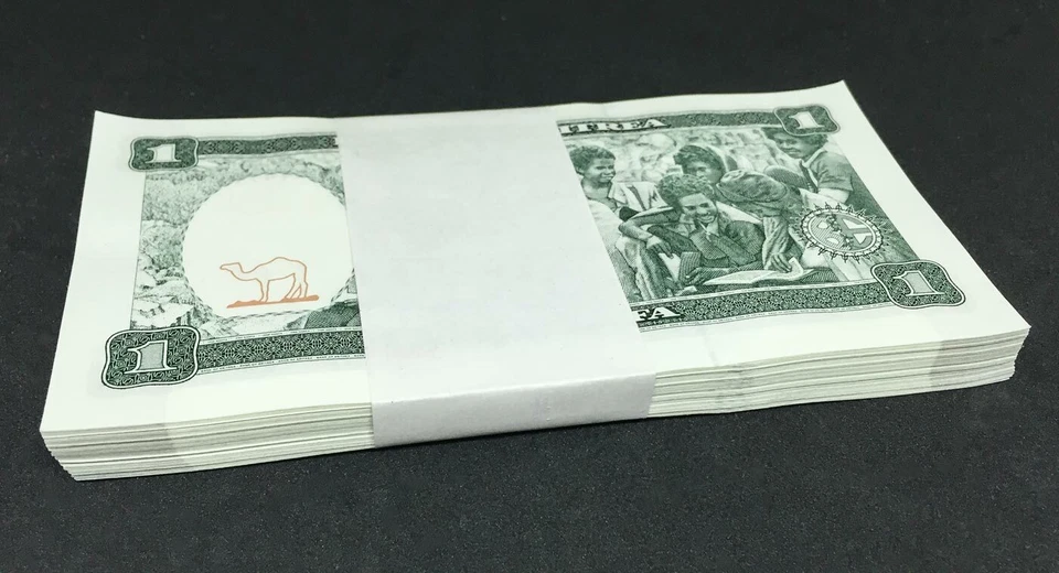 ERITREA 1 Nakfa X 100 PCS 1997 First Issue P-1 Bundle UNC Uncirculated - Image 2 of 3