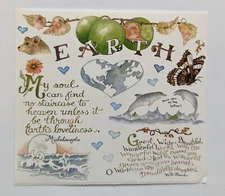 Vintage Susan Branch Stickers Earth Nature Animals 1 Module Sheet 4.5"x5"