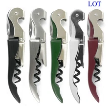 2 Openers - Corkscrew Doubled Hinged Waiters Wine Beer Bottle Opener Cutter