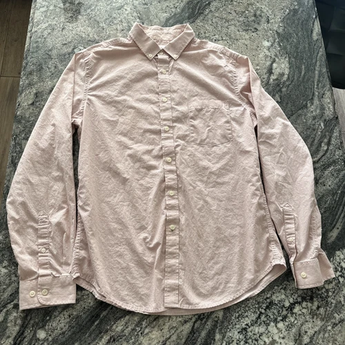 Goodfellow Pink Striped Button Up Shirt - size Slim Large (L)
