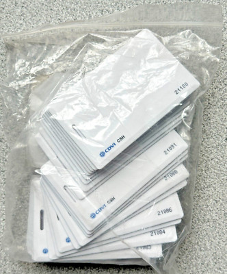 NEW 25 pack CDVI CSH25 Security Access Cards, HID 26 Bit, lot of 25 cards