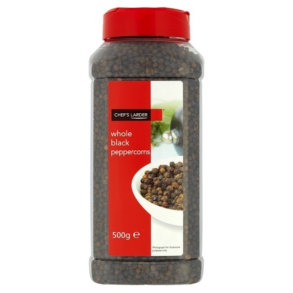 Chef's Larder Whole Black Peppercorns 500g