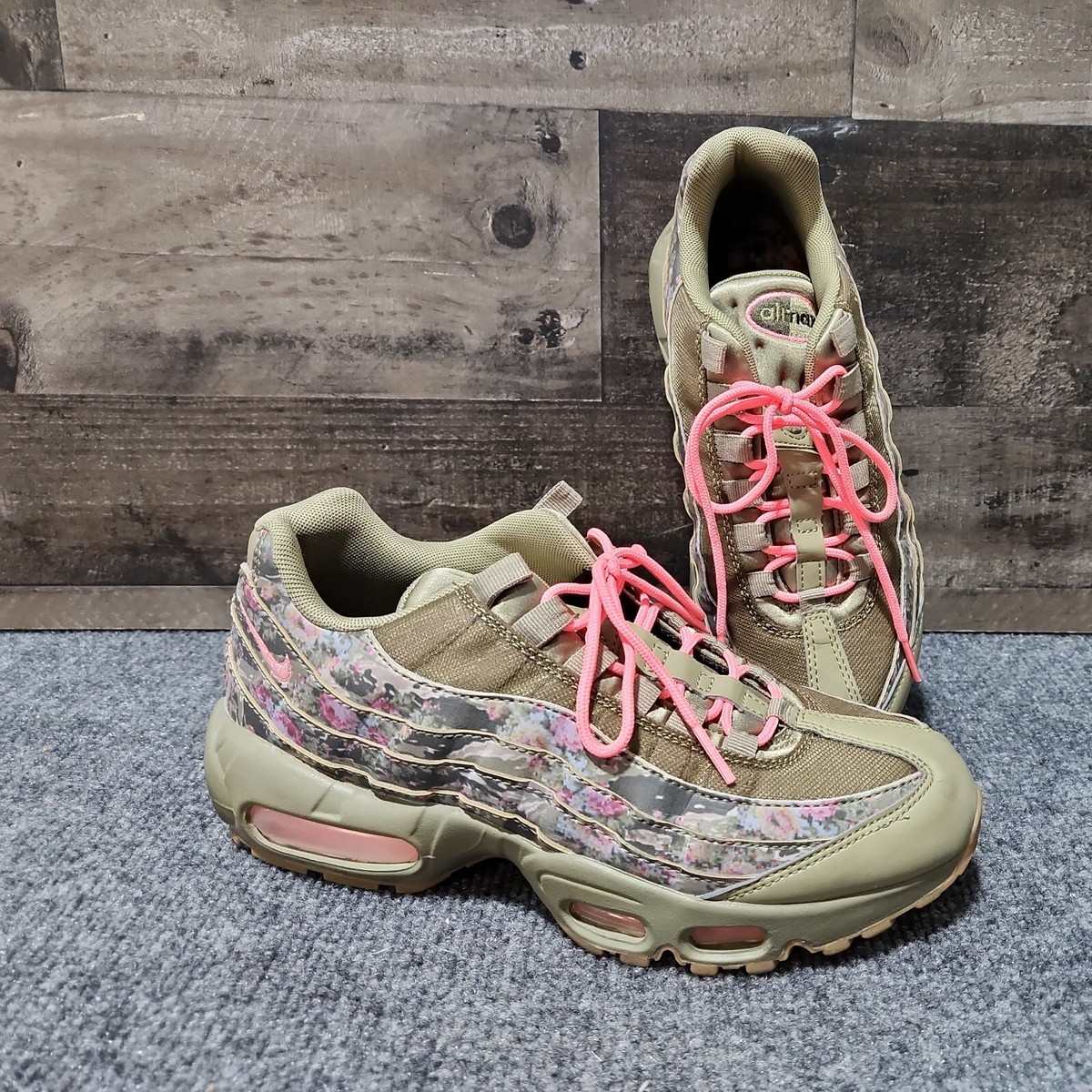 Nike Air Max 95 Women's Floral Camo Neutral Olive AQ6385-200 Nike Air Max 95 Women's Floral Camo Neutral Olive AQ6385-200