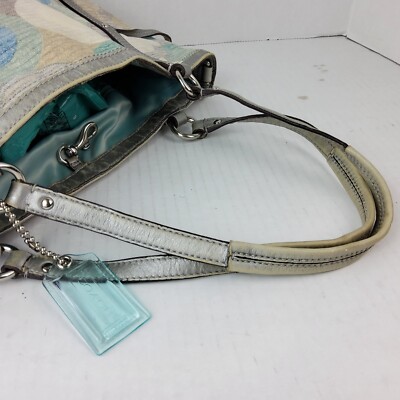 バッグ Coach Audrey Metallic Graphic Op Art Cinched Tote 19573 Shoulder