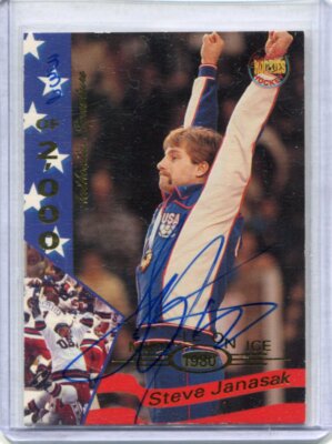1995 Signature Rookies - STEVE JANASZAK - Miracle on Ice Certified