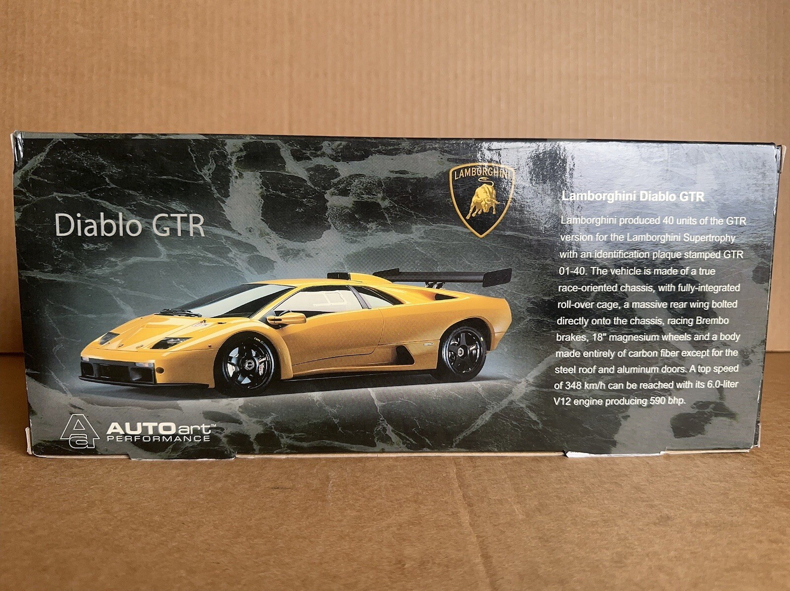 Autoart Lamborghini Diablo Gtr 1/18 Model Car Yellow | eBay