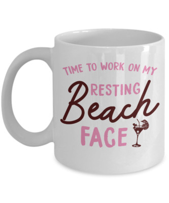 Trendy Resting Beach Face Coffee & Tea Mug