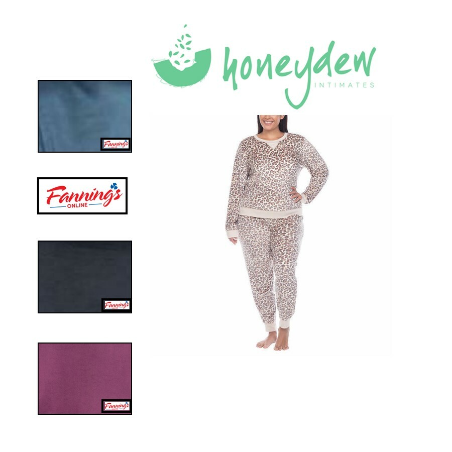 Honeydew Velour Super Soft Fleece Lounge Cuffed Jogger Pant C42