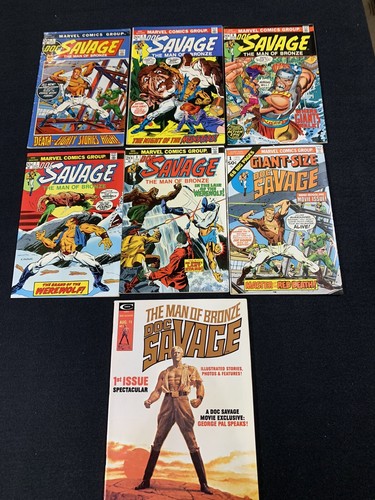 Doc Savage #1 (Oct 1972, Marvel), & #5-6-7-8,+GiantSize#1, +DSMagazine #1