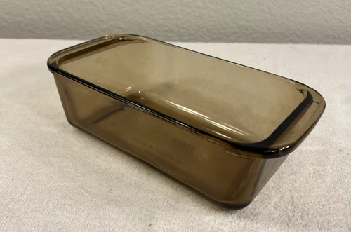 USA Vintage 1.5 L Pyrex Corning Ware 213 Amber Glass Bread Loaf Baking Dish Pan