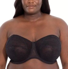 Goddess BLACK Verity Strapless Underwire Bra 700213 black New no tags