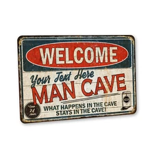 Custom Man Cave Sign Man Cave Decor Gift for Dad Metal Beer Sign 108122002121