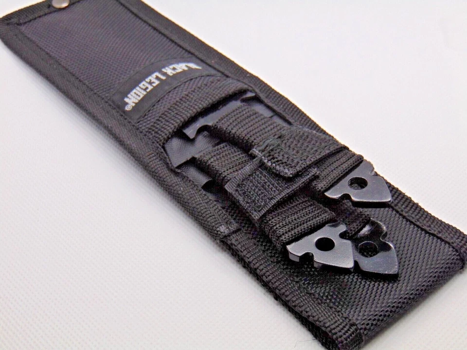 Juego de 3 cuchillos de lanzamiento Black Legion 7,5" con funda - (BV587) negro. Se envía gratis Foto 3 de 4