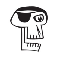 Skull Pirate Drawing - Vinyl Decal Sticker - Multiple Color Sizes - ebn1384