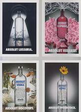 7 VERSCHIEDENE ABSOLUT  VODKA KARTEN - WERBEPOSTKARTEN AUS ITALIEN   ( IT 2  )