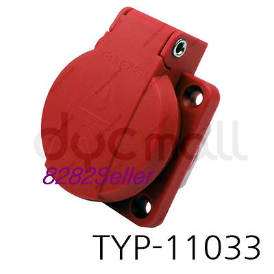 MENNEKES TYP 11033 [IP54 230V 16A 2P+E RED] Panel mounted receptacle socket