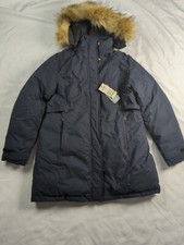 Spire By Galaxy Navy Women’s Winter Waterproof Jacket Coat Fur Trim Sz Xl