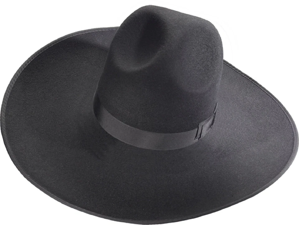 JOB Dachdeckerhut Zimmermannshut Wollfilz schwarz Hut Zunfthut NEU 12 cm Krempe