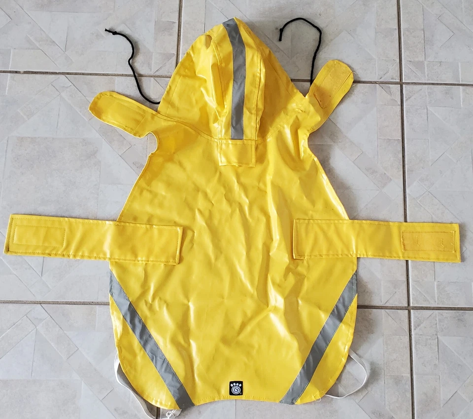 Chaqueta Abrigo Impermeable PETRAGEOUS Designs Talla Grande Perro Amarillo Reflectante Resbaladizo Foto 3 de 4