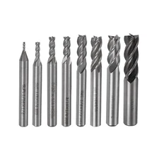 Carbide End Mills Sets 4-Flute CNC Milling Cutter Bits for Aluminum