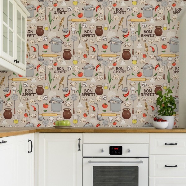 10M Vlies Tapeten Rollen Esszimmer Essen GemüSe TöPfe Kochen Getreide Xxl 3924-image