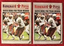 (2) 2000 Pacific Vanguard Press Hobby Stephen Davis #10 Washington Redskins. NM
