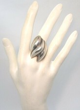 925 Mexican Sterling Silver Modernist Ring 25.3 grams size 7 1/4
