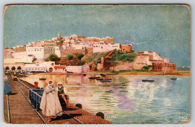 c1910s Foreign Clime Art Tangier Port Du Grand Soko Morocco Antique Postcard