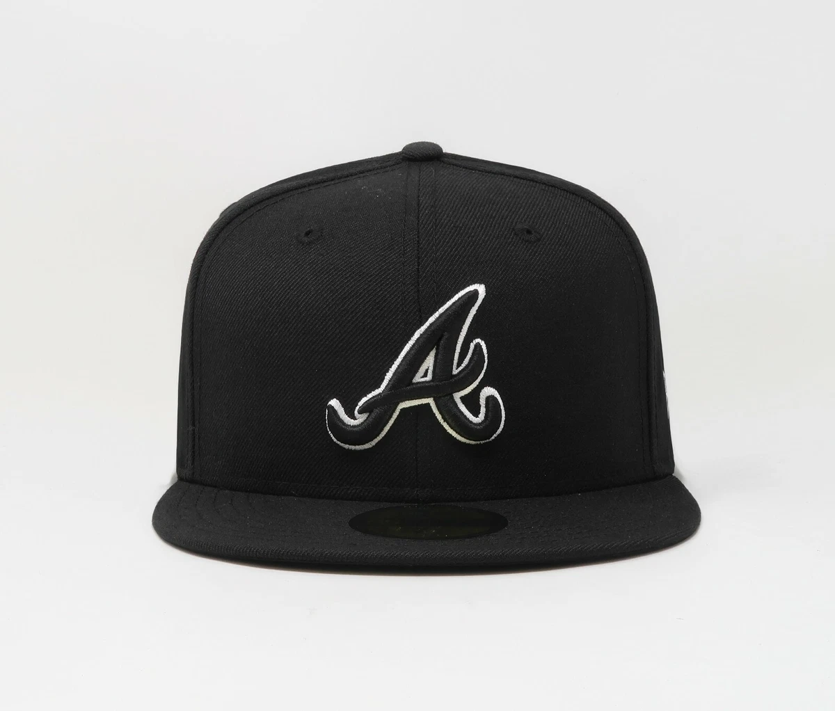 New Era 59Fifty Men Women Hat MLB Basic Atlanta Braves "A" Black  Fitted Wool Cap