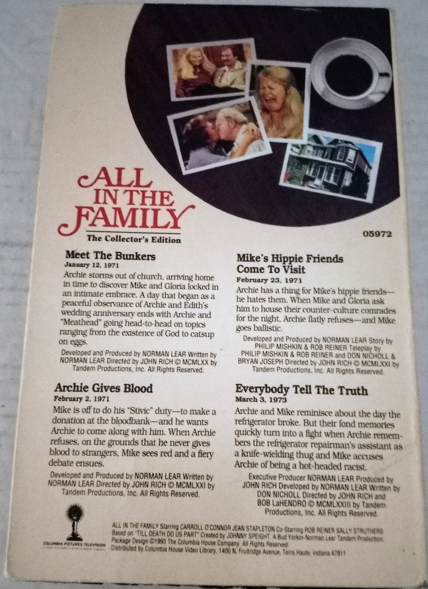 ALL IN THE FAMILY The Collector&rsquo;s Edition VHS Tape “Archie Vs Mike 