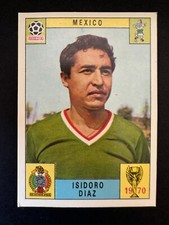 CALCIATORI PANINI MEXICO 70 1970 MEXICO ISIDORO DIAZ NUOVA NEW B/RED RARE