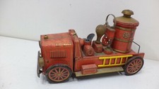 Vintage F.D No. 7 MT Trademark Litho Fire Brigade Truck Battery Tin Toy Japan