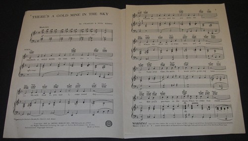 1937 NOTEN "There's a Gold Mine in the Sky" Bing Cosby Irving Berlin - Bild 3 von 4