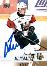 Jared Mcisaac Signed Auto 2017-18 Upper Deck CHL card Halifax Mooseheads