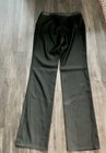 Gianni Versace Light Wool Blend Trousers Women Pants size 44 Leather Waist Black — photo 4