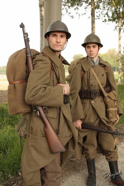 WW2 era French Army Soldiers Greatcoat Over Trench Great WW2 era French Army Soldiers Greatcoat Over Trench Great