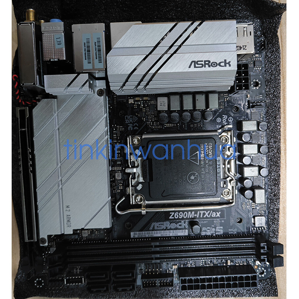 For ASRock Z690M-ITX/ax LGA 1700 DDR4 2×M.2 4×SATA III Mini-ITX