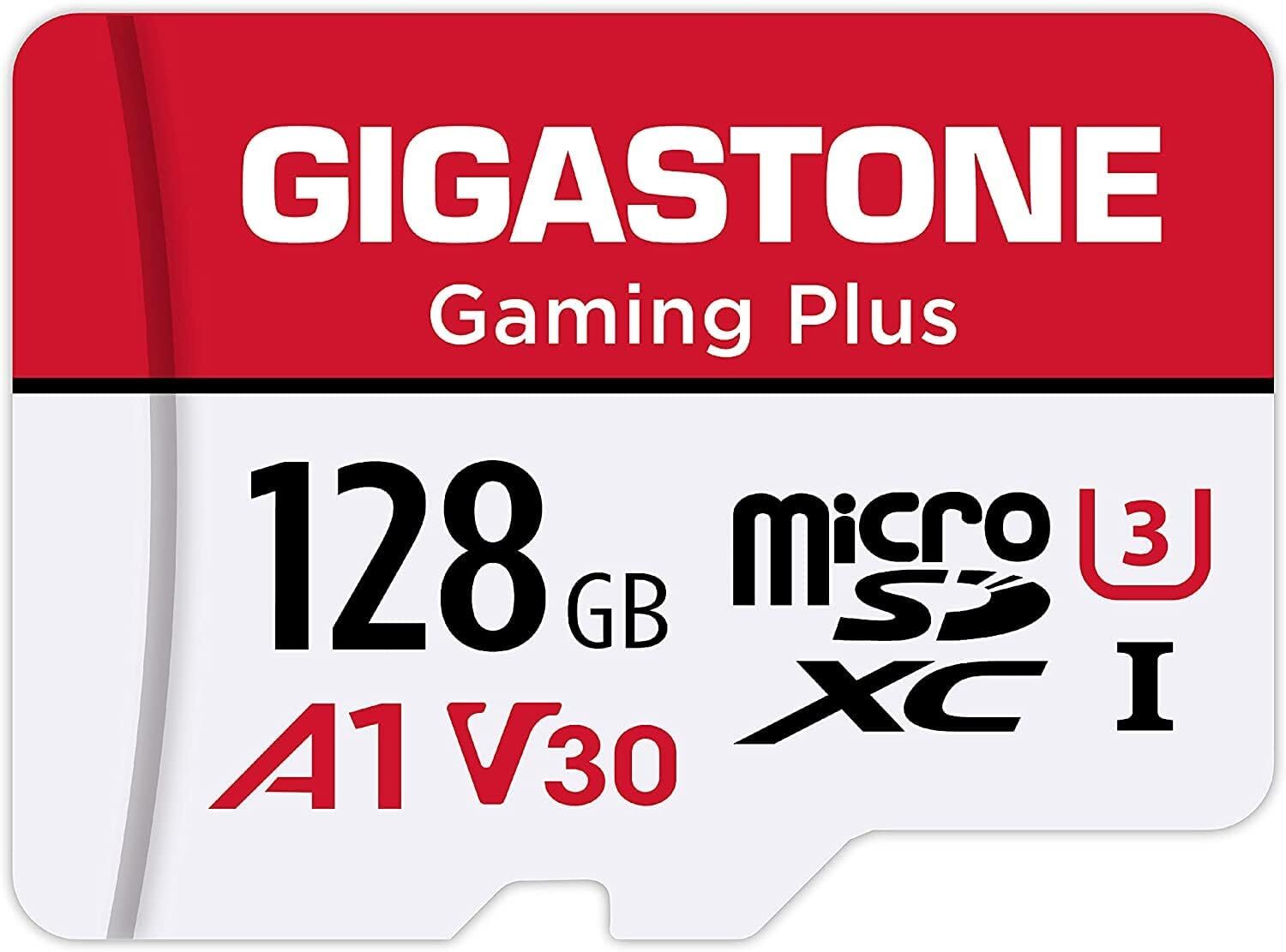 Gigastone, scheda di memoria Micro SD da 128 GB, 128GB Gaming Plus 1-Pack