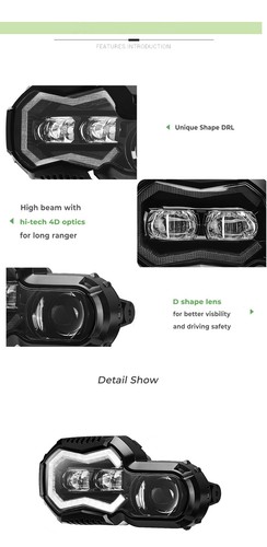 Faros LED para BMW F 650 700 F 800 GS F 800 R con homologación eléctrica Plug & Play - Imagen 11 de 15