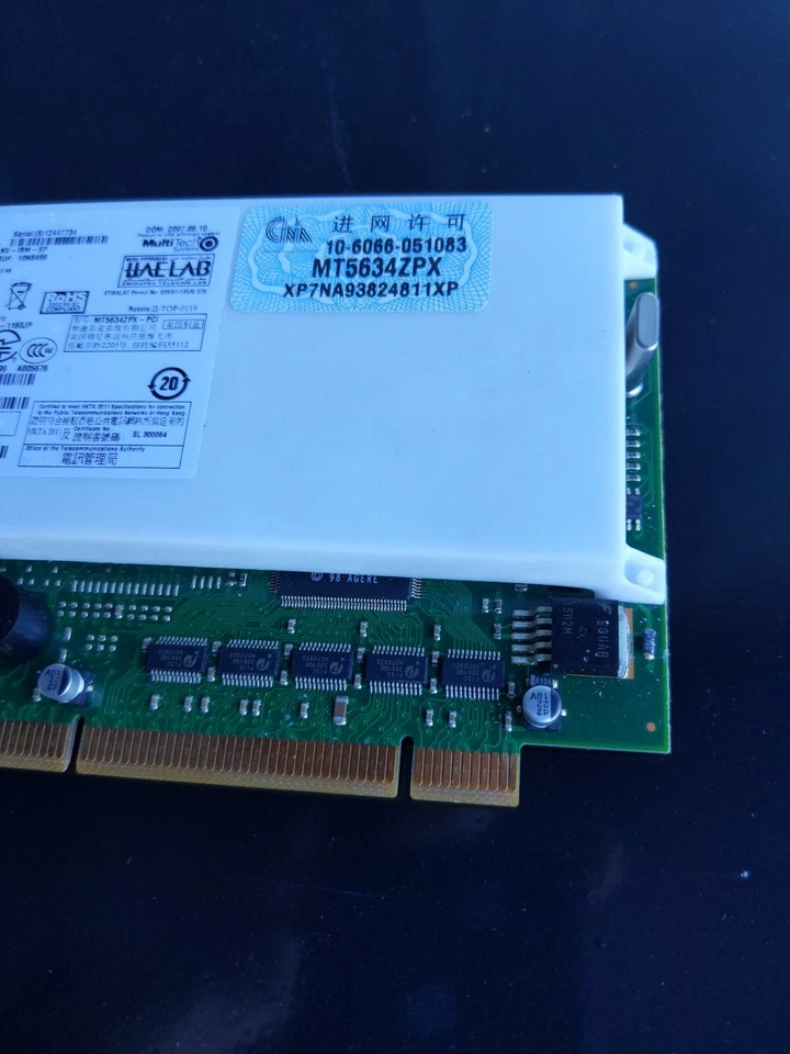 Multi-Tech 56Kbps Data/Fax Modem Card MT5634ZPX-PCI-U-NV-IBM-SP - Image 2 of 4