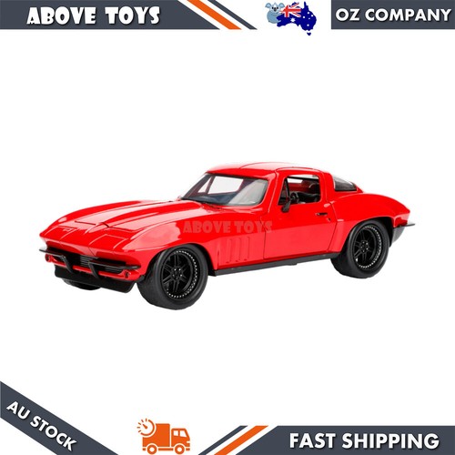 Jada 1:24 Fast & Furious 8 '66 Chevy Corvette Diecast Car Model Hollywood Ride - Picture 3 of 5