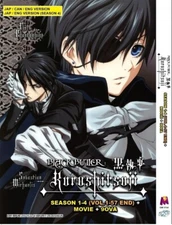 Black Butler Kuroshitsuji Season 1-4 + Movie + 9 OVA Anime DVD (English Dub)
