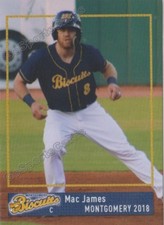2018 Montgomery Biscuits Mac James RC Rookie Tampa Bay Rays